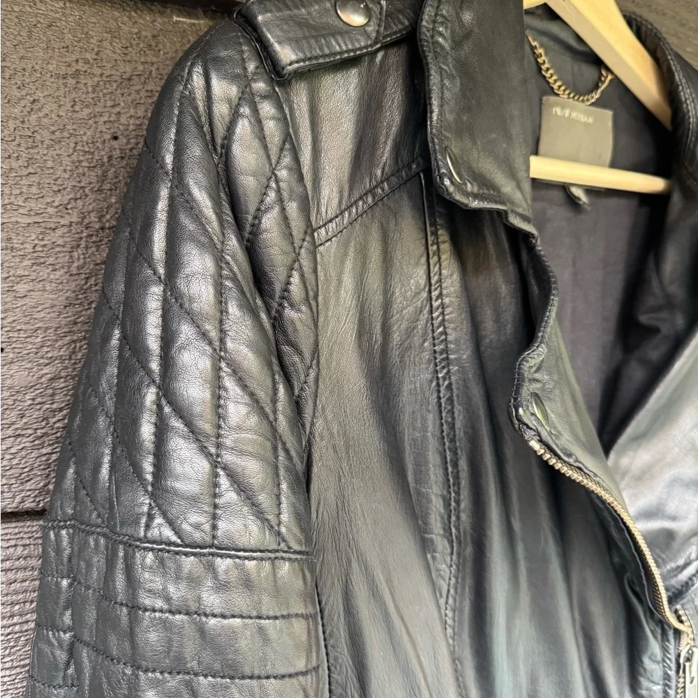 Muubaa quilted leather motorcycle style jacket - Picture 5 of 8
